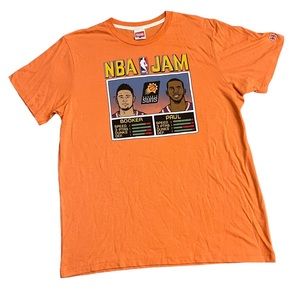Devin Booker & Chris Paul Phoenix Suns Homage NBA Jam Tri-Blend T-Shirt Orange